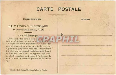Interior de uma casa elétrica — A Casa Elétrica, 2, Rue Le Peletier, PARIS — Verso
