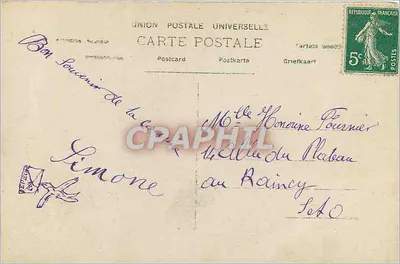 Casal ao ar livre — Mille baisers — editor desconhecido, n° 160 — Verso
