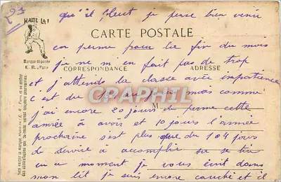 Exercícios de Pontaria — Um Rigodon — LA VIE MILITAIRE, E.R. Paris, Modelo depositado n° 14877 — Verso