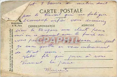 O apelo para a corvée das pulgas — Cenas Militares — E. R. Paris — Modelo depositado n° 15351 — Verso