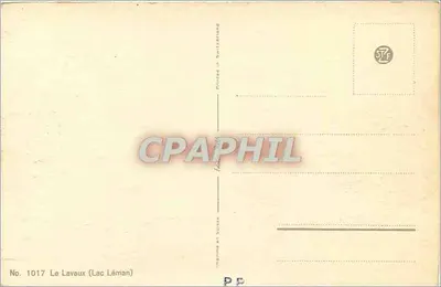 Le Lavaux — Lago Léman — impressa na Suíça, n° 1017 — Verso