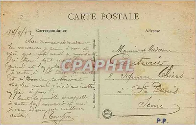 Longues (Calvados) — A Jovem Dama de Fontenailles — A. Dubosq, editor — Verso