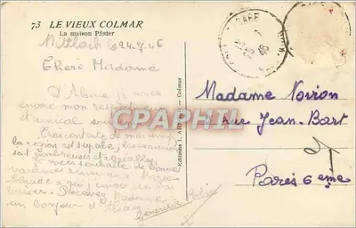 Stary Colmar — Dom Pfister — Wydawnictwo A. Raffin, nr 73 — Rewers
