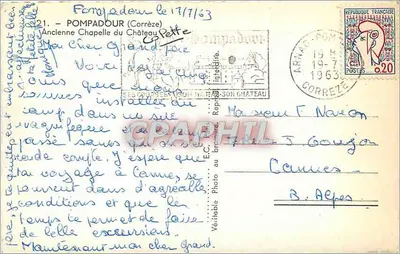 Castelo de Pompadour — Corrèze — Editora: E.C. (Edições C. Paphil) — Verso