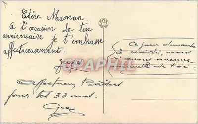 Chłopiec w ciemnym stroju — trzymający bukiet — wydawca FOX, n° 4598 — Rewers