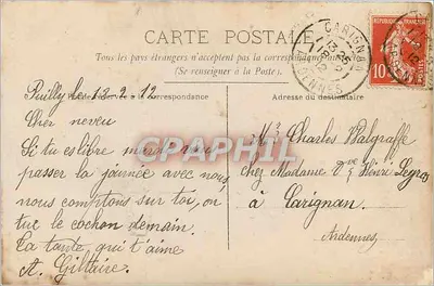 Kobieta w sukni z falbankami — Un Souvenir de Puilly — CIRCE, n° 4424 — Rewers