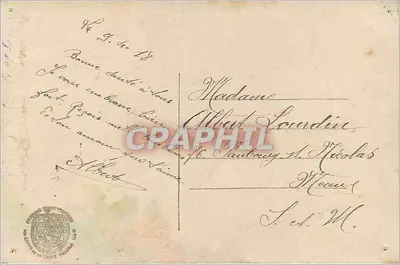 Parobek w kwiecie — wydawca Gloria, n° 272/3 — Rewers
