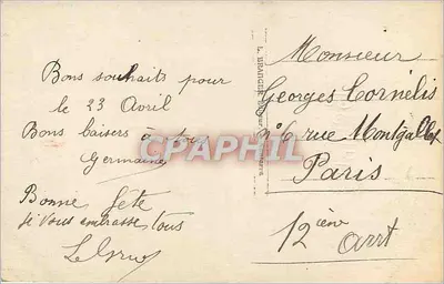 Mazzo di rose e margherite — Buon compleanno — editore L. Braicer, Parigi — Verso