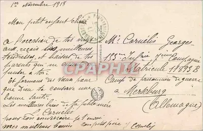 Buquê de flores — Aniversário — J.A.N. Paris, n° 1582 — Verso