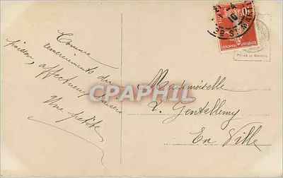 Jonge vrouw met bloemenkrans — serie 136 — uitgever L. B. (diamantlogo) — Achterkant