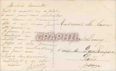 Młoda kobieta z bukietem róż — Pamiętnik uczuciowy — P. Louise, 1081 — Rewers
