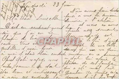 Młoda kobieta z falistymi włosami — trzymająca bukiet kwiatów — wydawca Fauwells, n° 1035 — Rewers