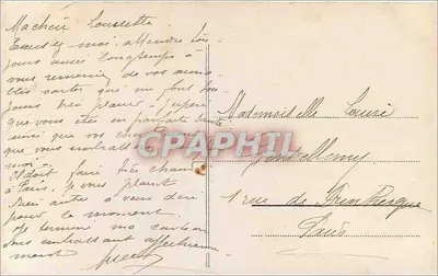 Jovem mulher com rosas — Amizades — Finouvelle 1081 — Verso