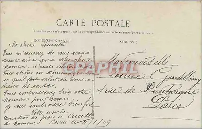 Jovem mulher com rosas — cartão postal n°567 — Editor não identificado — Verso
