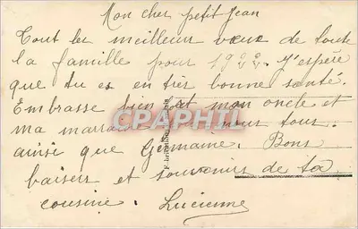 Mulher em vestido rosa perfumando flores — editor DSIEG Paris, n° 2193 — Verso
