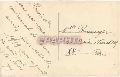 Jovem mulher segurando um arbusto de visco — Boa Ano 1919 — La Favorite 191/s — Verso