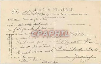 Cyganiek szczęścia — Muguette w maju — M. Baulanger 105 — Rewers