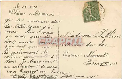 Zamek wsi — widok okrągły — DIX n° 896 — Rewers