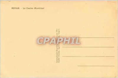 Royan - Het Municipale Casino — Studio Photo Médard — Achterkant