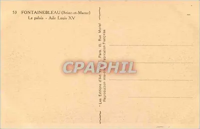 Fontainebleau — O palácio - Ala Luís XV — Les Éditions d'Art — Verso
