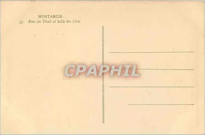 Montargis — Most Tivoli i Sala Widowiskowa — wydawca nieznany, nr 37 — Rewers