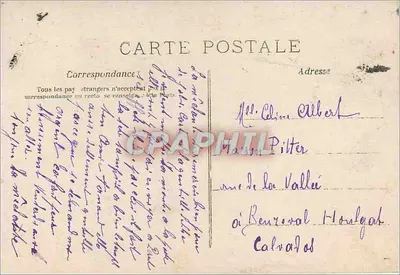 Jovem homem e mulher no balcão — cena romântica — editor M. M. Pilon, n° 411 — Verso