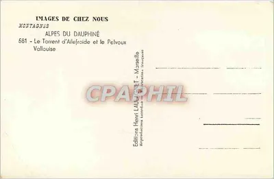 Alpy Daufinaskie — Le Torrent d'Ailefroide i Pelvoux — Wydawnictwo Henri LAULANET — Rewers