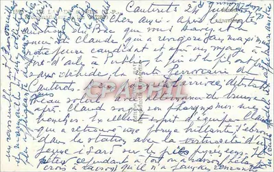 Jezioro Jové — widok panoramiczny — Éditions de la Poste, nr 1599 — Rewers