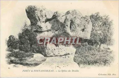Floresta de Fontainebleau — O Esfinge dos Druidas — Coleções ND. Phot. — Verso