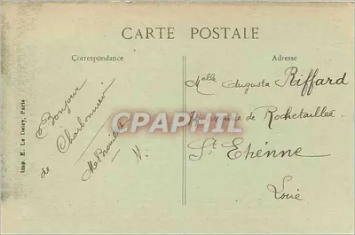 Royat-les-Bains — A Gruta das Lavadeiras — Editor E. Delcy, Paris, n° 703 — Verso