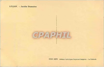 Luçon - Jardin Dumaine — editor Raymond Bergevin, n° 101093 — Verso