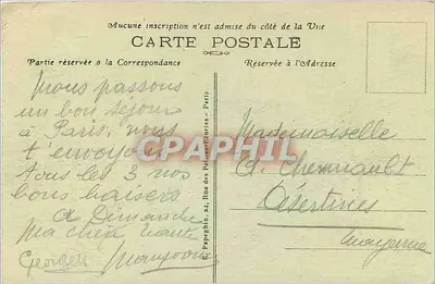 Parigi — L'Hotel de Ville e la Rue de Rivoli — A. P. n°126 — Verso