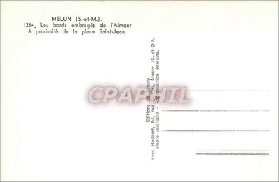 Melun (S.-et-M.) — Cienie brzegów Almontu w pobliżu placu Świętego Jana — Yves Hodbert, nr 1264 — Rewers