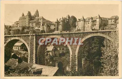 Uzerche (Corrèze) — Os velhos castelos e o viaduto — Les Éditions d'Art Interdite, Paris