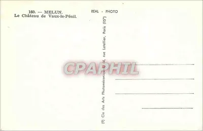 Melun — Il Castello di Vaux-le-Pénil — REAL PHOTO, Parigi — Verso