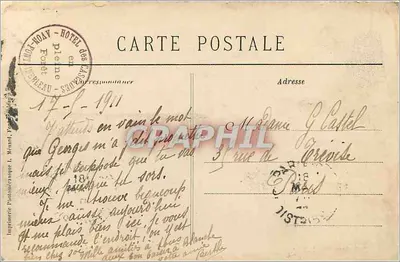 O Château d'Oberman (Rocher d'Avon) — Floresta de Fontainebleau — Coleção Artística L. M. — Verso