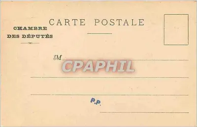 Sala dos Deputados — Frescas de Eugène Delacroix — Hésiode e a Musa — A. Peppert, Garens s/s, N° 24 — Verso