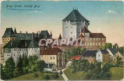 Berg. Land. Schloß Burg. — Castelo de Burg nas montanhas — editor não identificado, número de série não visível