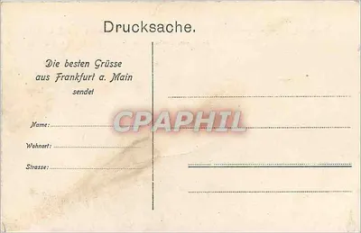 Panorama van Frankfurt a. Main — Uitzicht vanaf Sachsenhausen naar Frankfurt met ondermainbrug — Schauspielhaus — Achterkant