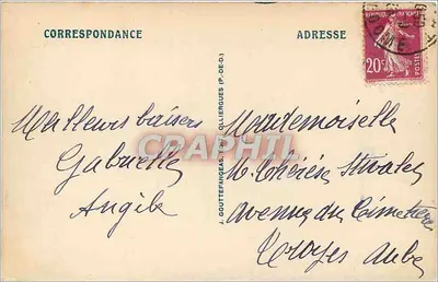 Jaskinia Laveuses — Royat — G. D'O. 1156 — Rewers