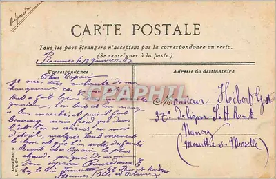 Reims - Hotel de Ville — editor L.V. & Cie, n° 602 — Verso