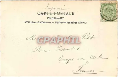 Bruselas — Residencia del Príncipe Alberto — Lagaert, Brux. — N. 611. — Reverso
