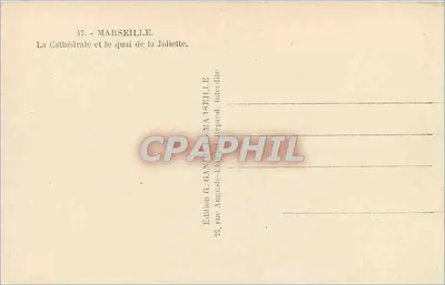 Marneille — A Catedral e o cais da Joliette — Mireille — Verso