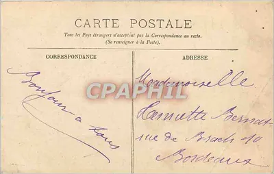 Arcachon — Plac Thiers — widok z nabrzeża i portu — LL, n°21 — Rewers
