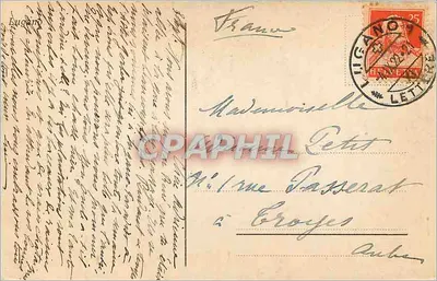 Monte S. Salvatore — widok panoramiczny na jezioro — wydawca Generoso — Rewers
