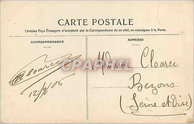 Plougasnél - O Calvário — G. B. — n° 222 — Verso