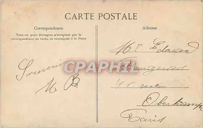 Moret — Most, Kościół i Brama Burgundzka — E. L. D. n°421 — Rewers