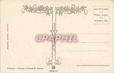 Plaza San Marco — Venecia — editor A. Pascale & Milano, n° 4590-10 — Reverso