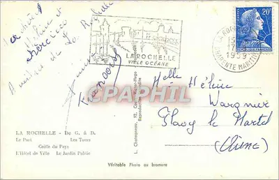 La Rochelle — Lembrete de La Rochelle — Editor L. Chalagneau, n° 22 — Verso