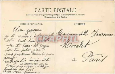 Catedral de São João — Lembrete de Lyon — editor não identificado — Verso